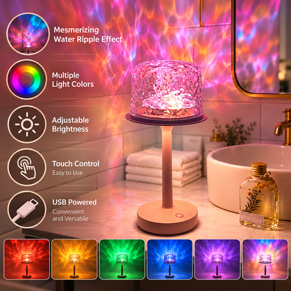 🌊Water Ripple Table Lamp — 16 Colors, a Whole New Mood