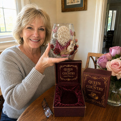 🤠 Queen of Country 1946–2026 3D Glass Collection | 8 Inspired Country Designs with Raised Guitars, Butterflies, Boots, Florals & Vintage Music Details 🎸✨