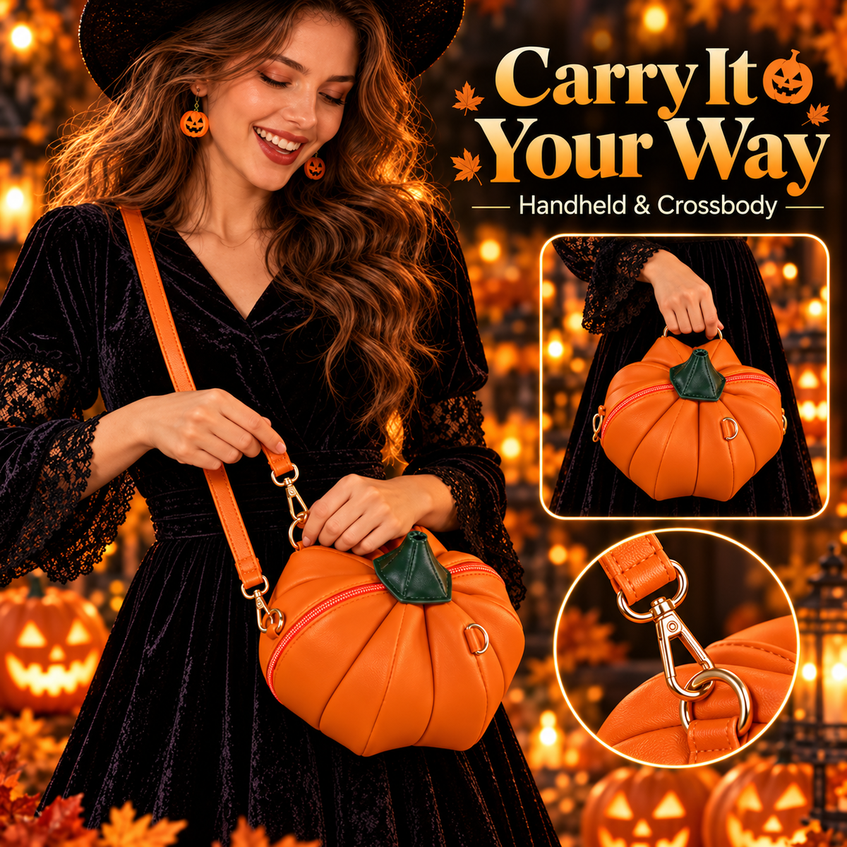 🎃 Pumpkin Crossbody Purse – Your Fall Outfit’s Finishing Touch