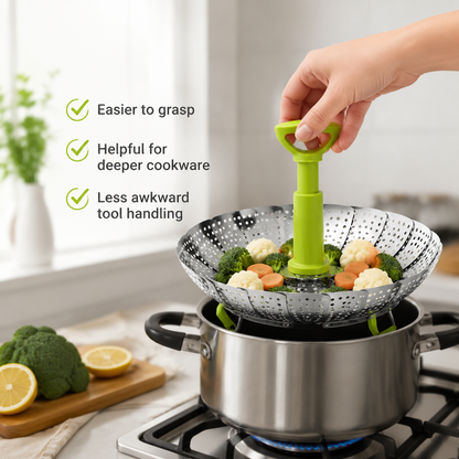 🥦 Expandable Steamer Basket – Turn Your Everyday Pot Into a Steamer
