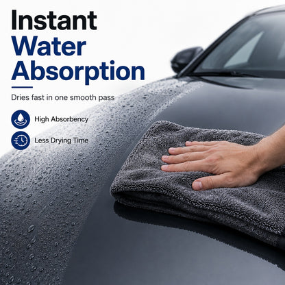 💧 Super Absorbent Microfiber Car Drying Towel – Streak-Free & Scratch-Free