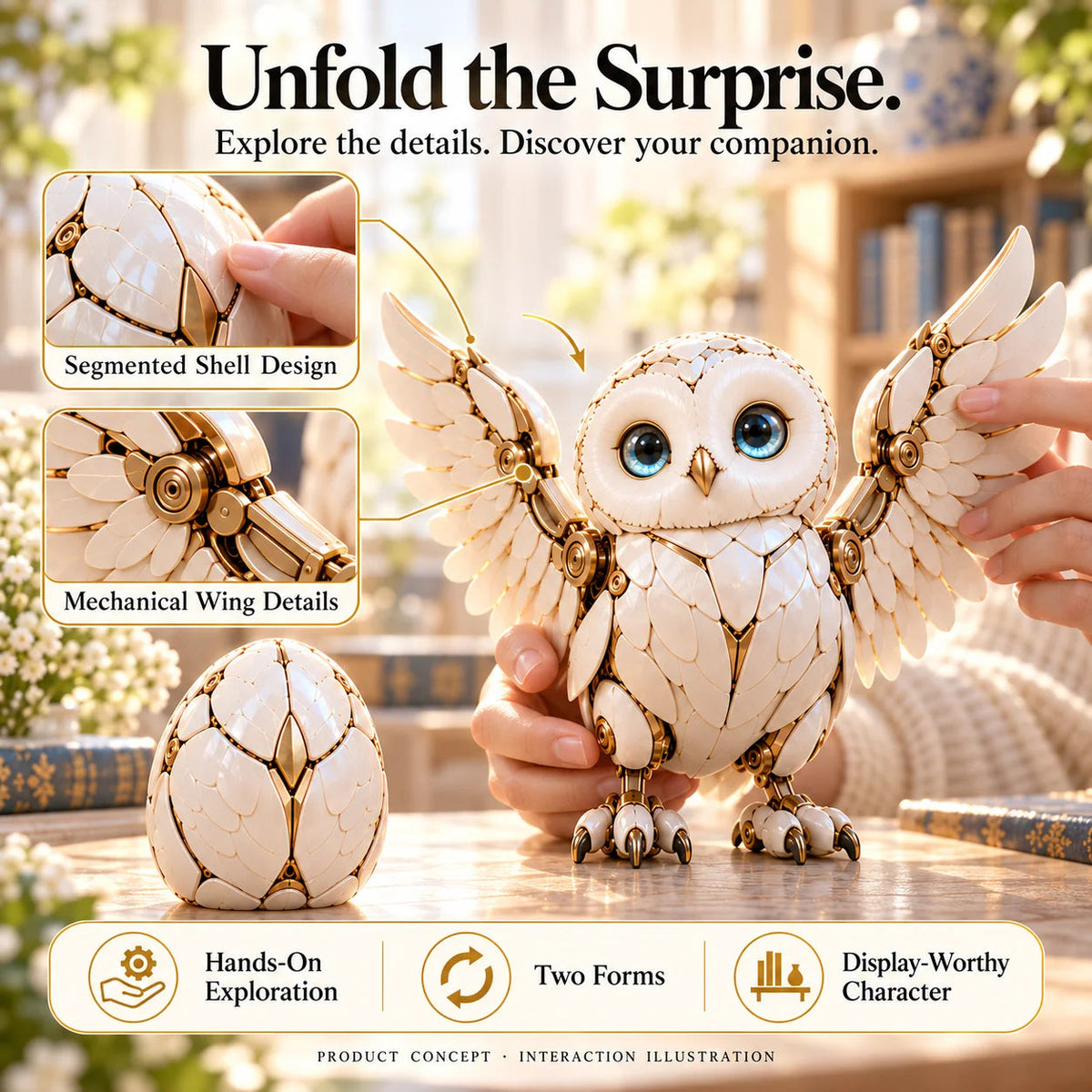 🦉2-in-1 Transforming Mechanical Owl Egg -A Mystery Egg,A Remarkable Owl Reveal