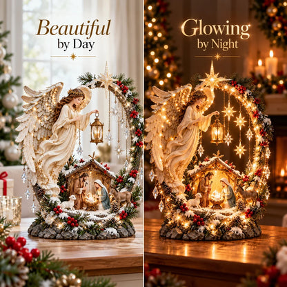✨ LAST DAY 49% OFF🔥 Light From Heaven Angel Nativity Christmas Centerpiece ✝️