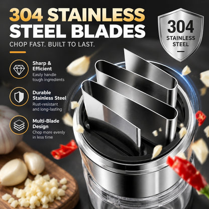 Chop Garlic Faster – Press-Down Manual Food Chopper