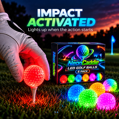 ✨ Impact-Activated LED Golf Balls – Light Up Your Evening Round