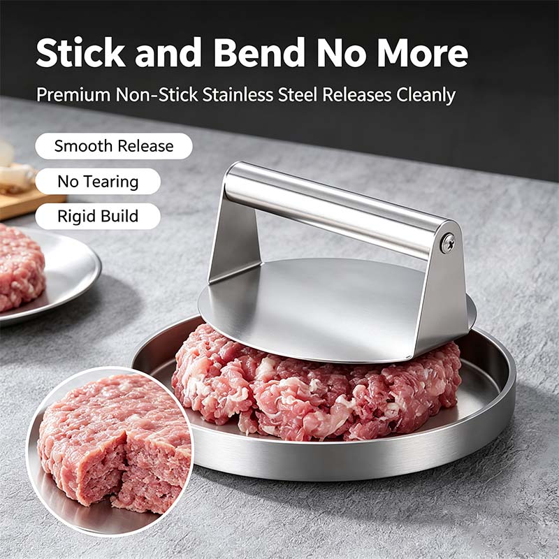 🥩Stainless Steel Burger Press Smash Burger Press- Pro Non-Stick Burger Smasher🍔