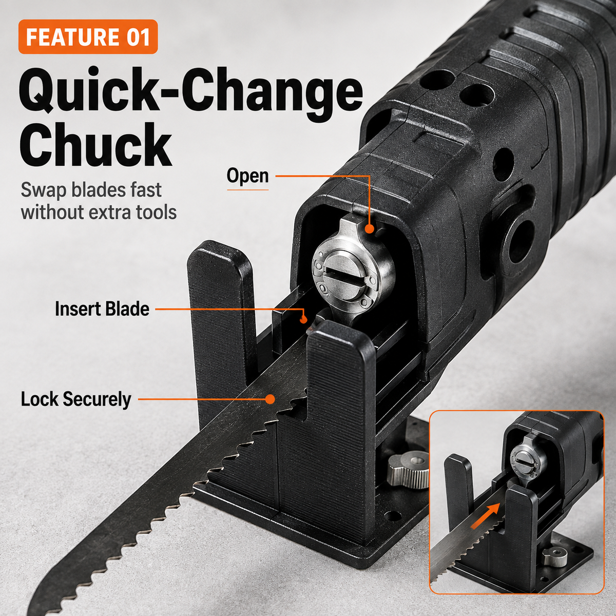 1 Count Reciprocating Saw Attachment for Drill
