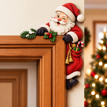 🎅Christmas Peekaboo Door Decor – A Little Holiday Surprise Around Every Corner