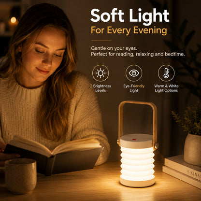 💡4-in-1 Foldable Rechargeable Lantern Lamp – Portable Desk & Night Light