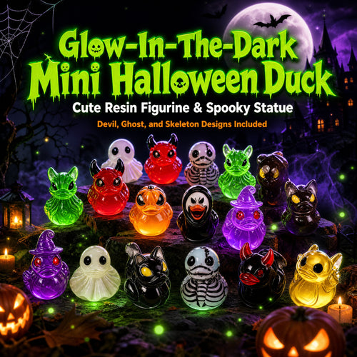 👻🎃Glow-In-The-Dark Mini Halloween Duck Set