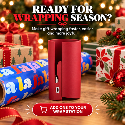 🎁 One-Slide Gift Wrap Cutter – Clean, Straight Wrapping Paper Cuts Without Scissors
