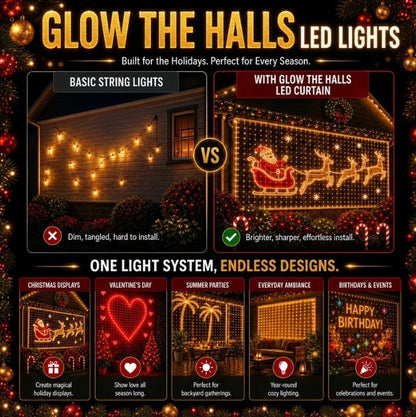 🌈📱Turn Your Balcony Into A Giant LED Light Show! 🎄 Smart Animated Mesh Screen 🎆
