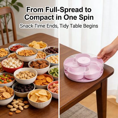 🎁Buy 2 Get Free Shipping！🍽️ Rotating 5-Compartment Snack Tray