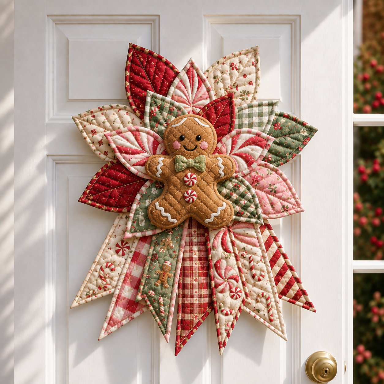 🎄 Festive Quilted Christmas Door Hanging DIY Sewing Kit