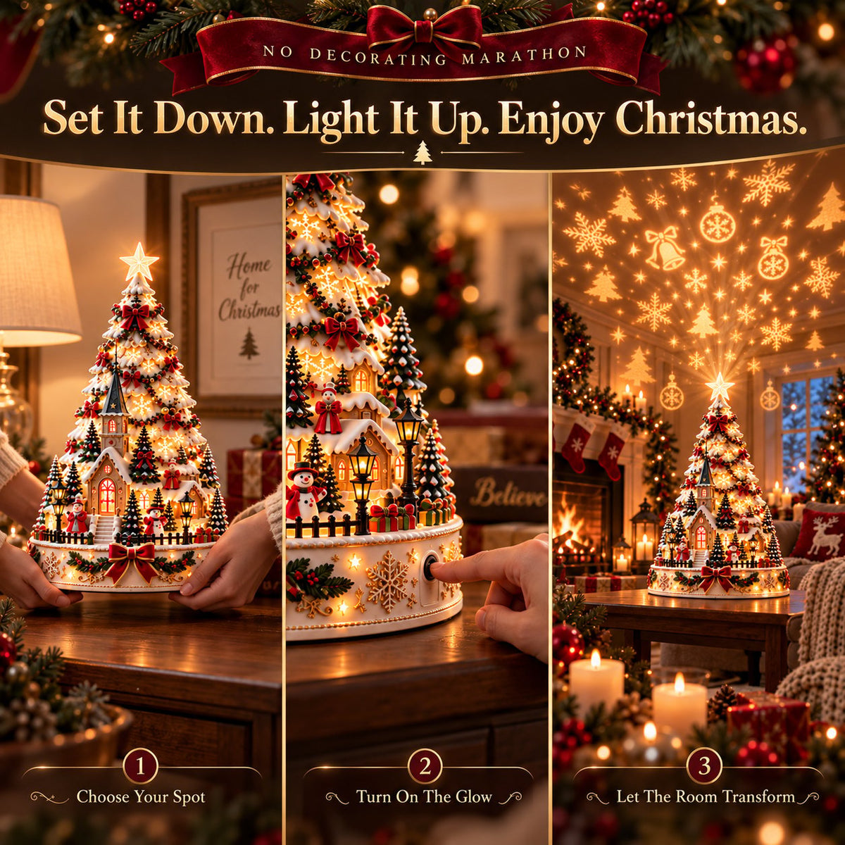 🏆 49% OFF Today --🎄MerryRealm™ Christmas Village Decorative Lights