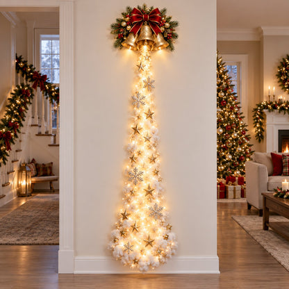 🎄 Christmas Magic Trail Wall Light – 120cm Light-Up Holiday Wall Decor