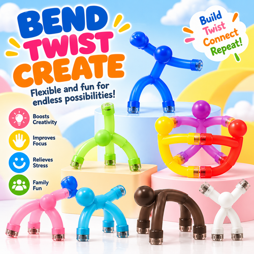 ✨Unisex Kids' Magnetic Building Set (Set of 10)