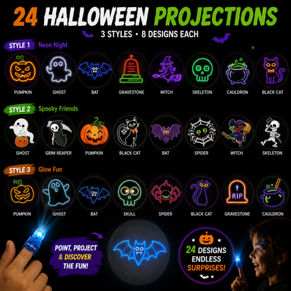 🎃Halloween Projection Finger Lights-Halloween Magic at Your Fingertip