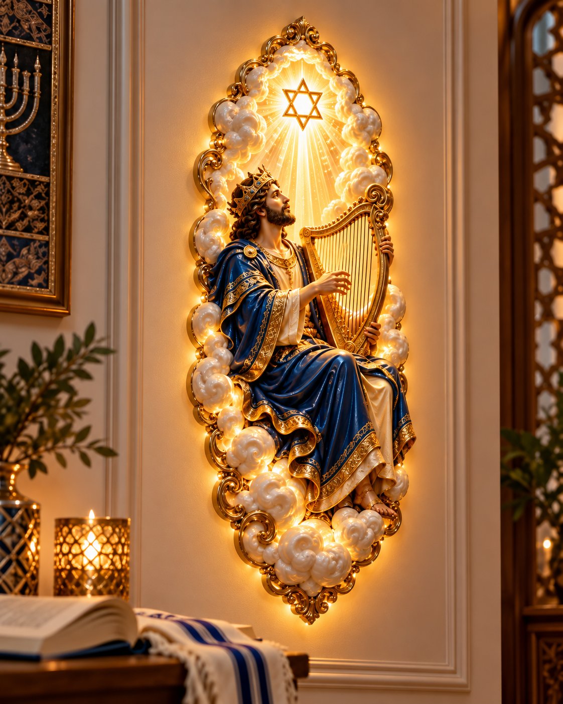 Jewish Heritage Illuminated Wall Art – High Priest Inspired Design