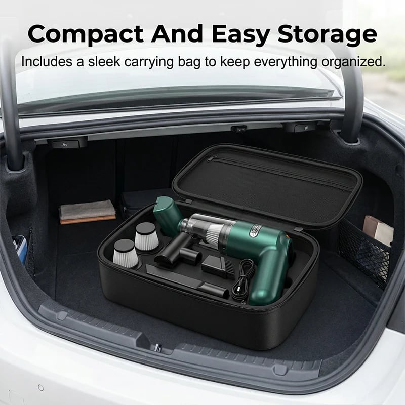 High-Power Cordless Vacuum Cleaner Kit for Car