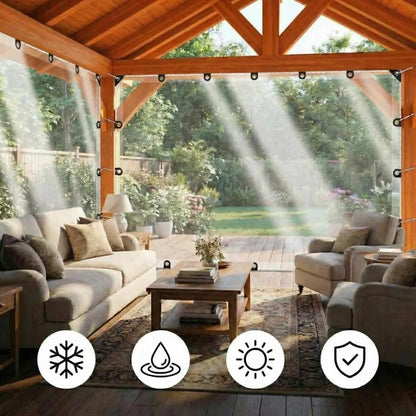 🌦️14 Mil Heavy-Duty Transparent PVC Vinyl Tarp