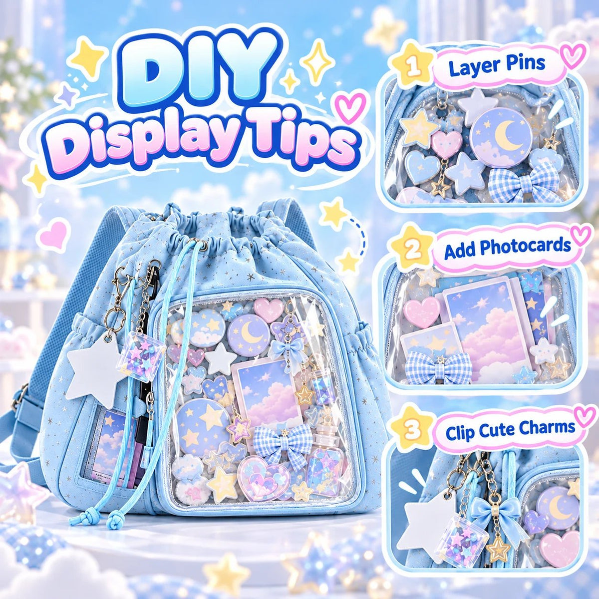 🎁Crystal-Clear Window Starry Ita Bag