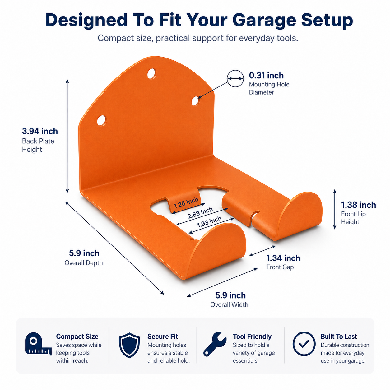 🛠️Garage Tool Organizer Hanger - Heavy Duty Steel Wall Mount