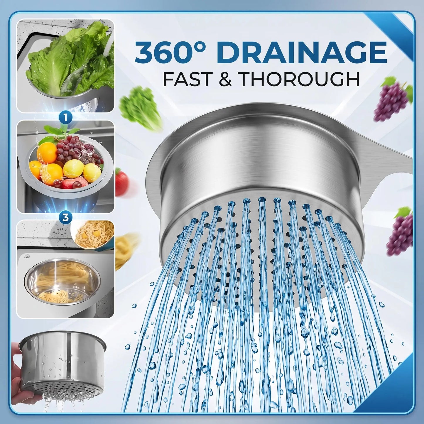 🦢💧Stainless Steel Swan Sink Strainer Basket