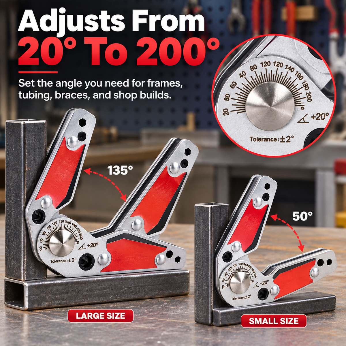 📐20°–200° Adjustable Magnetic Welding Angle Holder