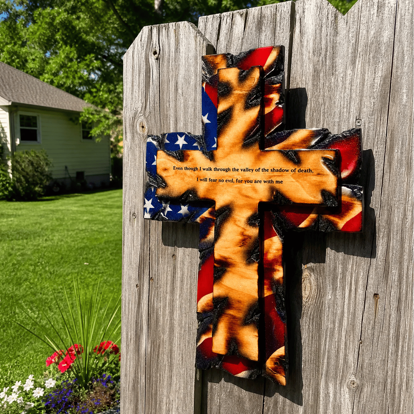 🎁🎉Only $39.99 This Week🌟🎉Patriotic American Flag Wooden Cross Wall Decor