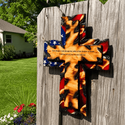 🎁🎉Only $39.99 This Week🌟🎉Patriotic American Flag Wooden Cross Wall Decor