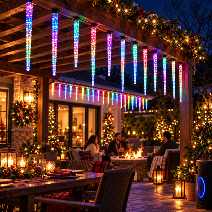 🔥 Up to 50% OFF – Outdoor Music-Sync Icicle Lights