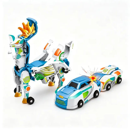 🚗2-in-1 Transforming Dragon Car Toy – Two Racing Cars Combine into a Mechanical Dragon