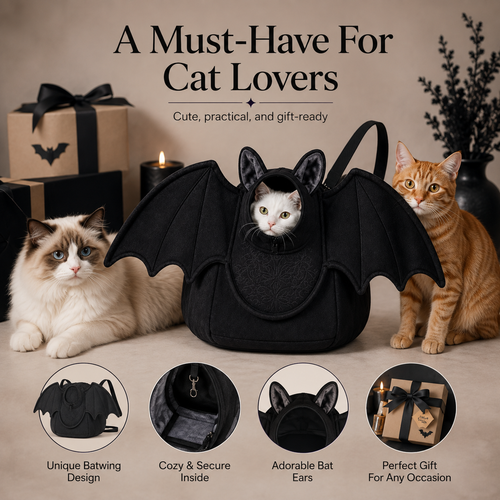 🦇 Batwing Cat Carrier Bag – Cozy, Stylish & Perfect for Every Cat 🐾