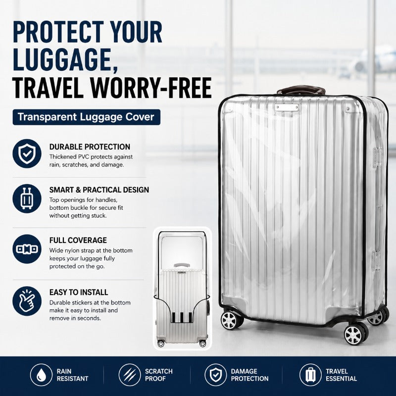 ✈️ Clear Luggage Protector – Keep Your Suitcase Looking Travel-Ready