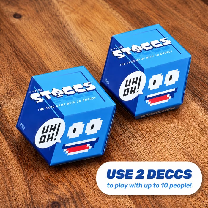 ⚡ 3D Energy Edition Card Game | Fast-Paced Stacking Strategy Party Game for Family & Adults Ages 8+