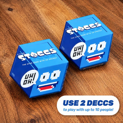 ⚡ 3D Energy Edition Card Game | Fast-Paced Stacking Strategy Party Game for Family & Adults Ages 8+