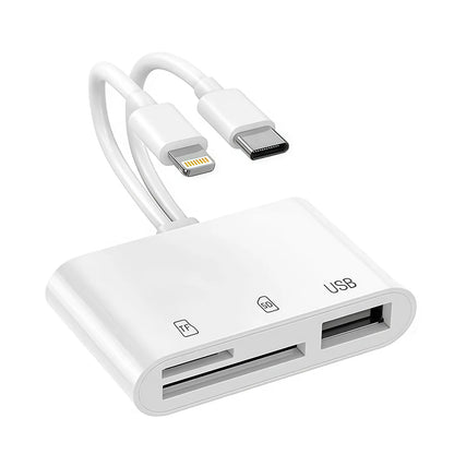 🔌5-in-1 SD Card Reader for iPhone & USB-C – Fast Photo & Video Transfer Adapter