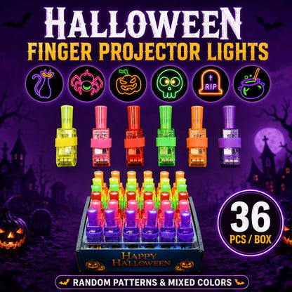 🎃 Halloween LED Projector Rings | Spooky Light-Up Party Favors for Kids