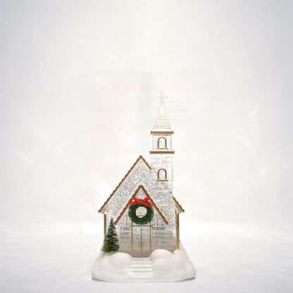 ⛄Illuminated Musical Christmas Snow Globe Lantern