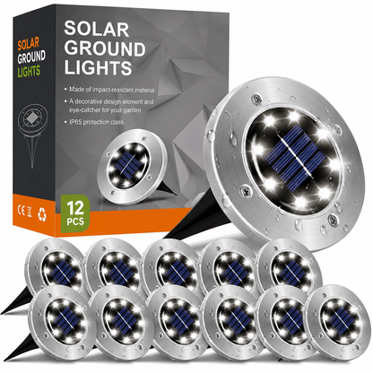 Solar Lights for Outside,12 Pack Solar Lights Outdoor Waterproof