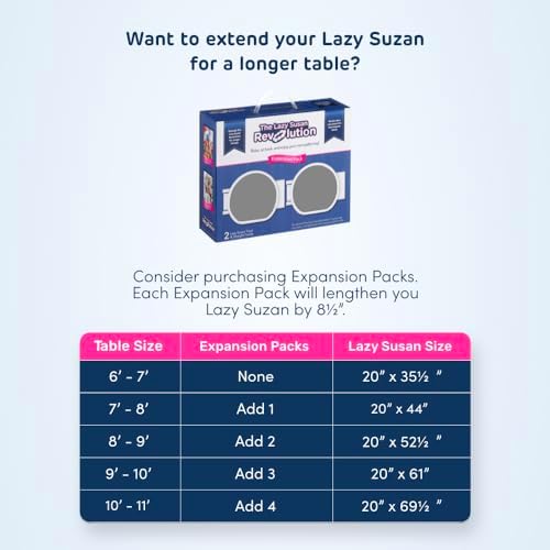 🍽️ Expandable Lazy Susan Turntable – Easy Food Sharing for Every Gathering