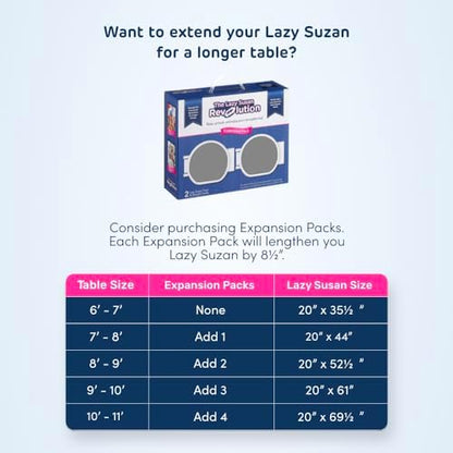 🍽️ Expandable Lazy Susan Turntable – Easy Food Sharing for Every Gathering