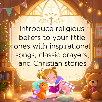 🎁Bible Stories and Songs: Portable Electronic Player with 11 Books