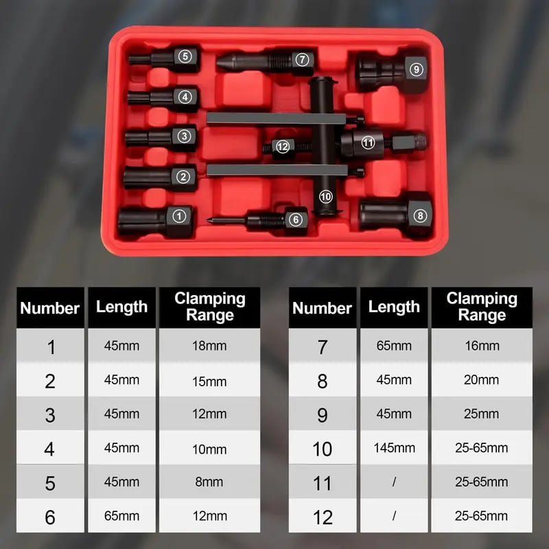 💯⚒️ 10Pcs Heavy Duty Blind Hole Bearing Puller Tool Set