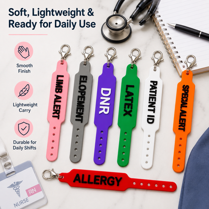 🏥 Hospital Wristband Charm | Nurse Badge & Keychain Accessory🩺