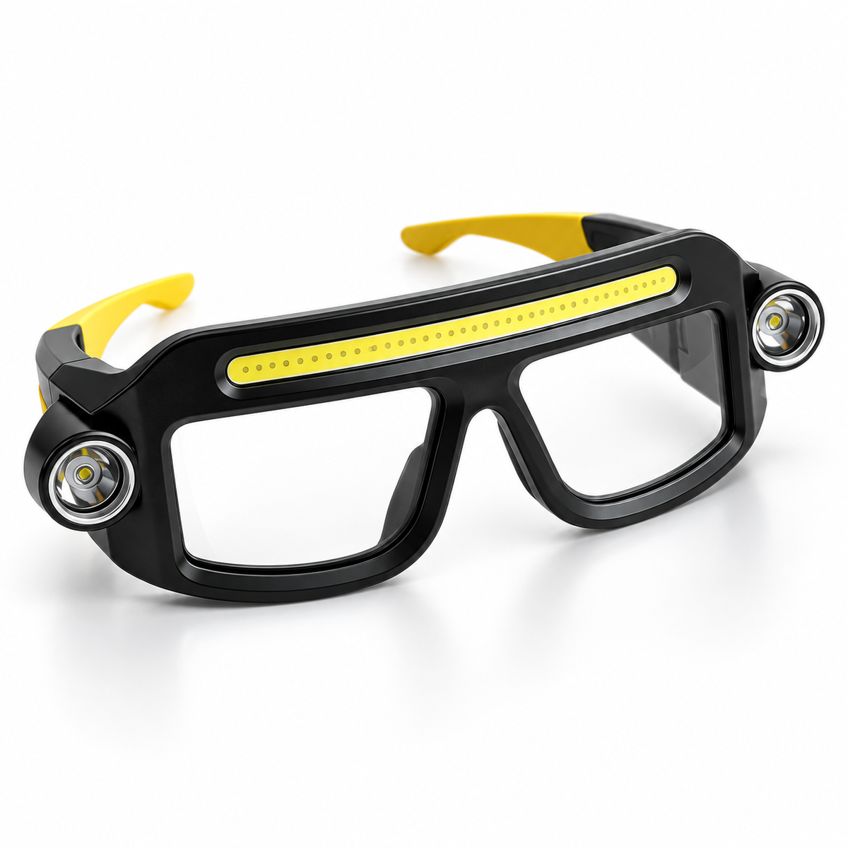 🔥 Hands-Free LED Work Glasses – Wide Front Beam + Dual Side Spotlights