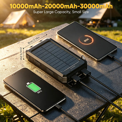 ⚡ SPECIAL OFFER | 30000mAh Solar Power Bank – High-Capacity Portable Charger for Outdoor Use