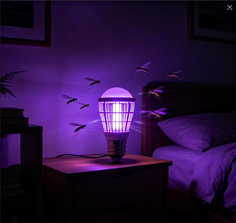 2-in-1 LED Mosquito Trap Bulb – Light the Room, Help Trap Flying Bugs