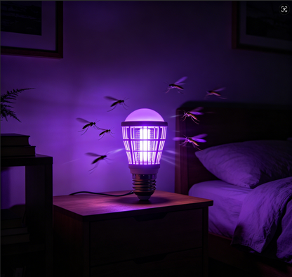2-in-1 LED Mosquito Trap Bulb – Light the Room, Help Trap Flying Bugs
